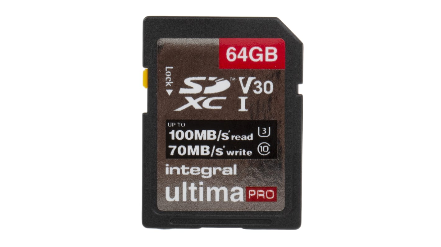 Karta SD SDXC, 64 GB XC, Integral Memory ultimaPRO -25 → +70°C