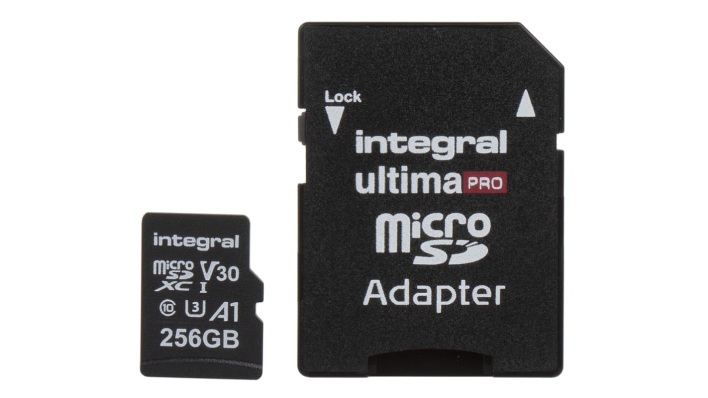 Integral Memory 256 GB MicroSDXC Micro SD Card, Class 10, UHS-1 U3