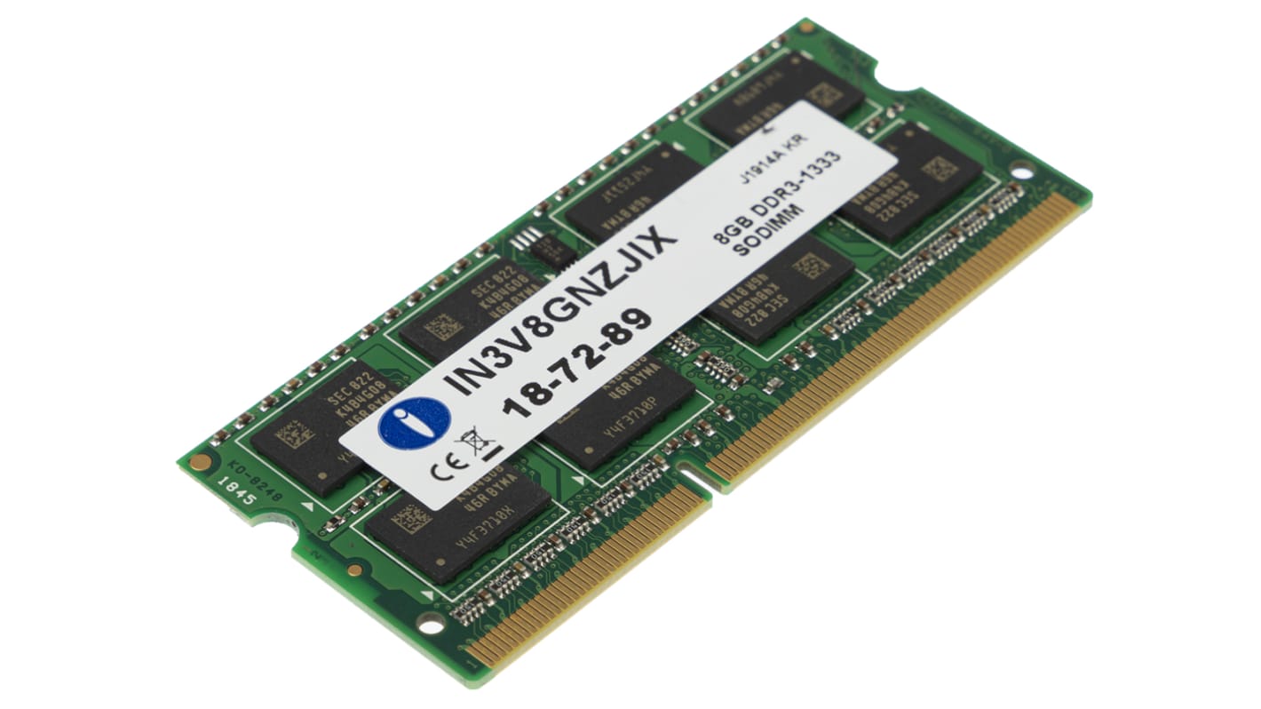 Integral Memory 笔记本内存, 8 GB, DDR3, 1333MHz, SODIMM插槽