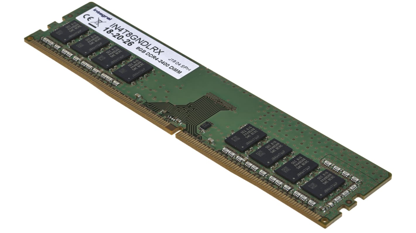 Integral Memory 台式机内存, 8 GB, DDR4, 2400MHz, DIMM插槽