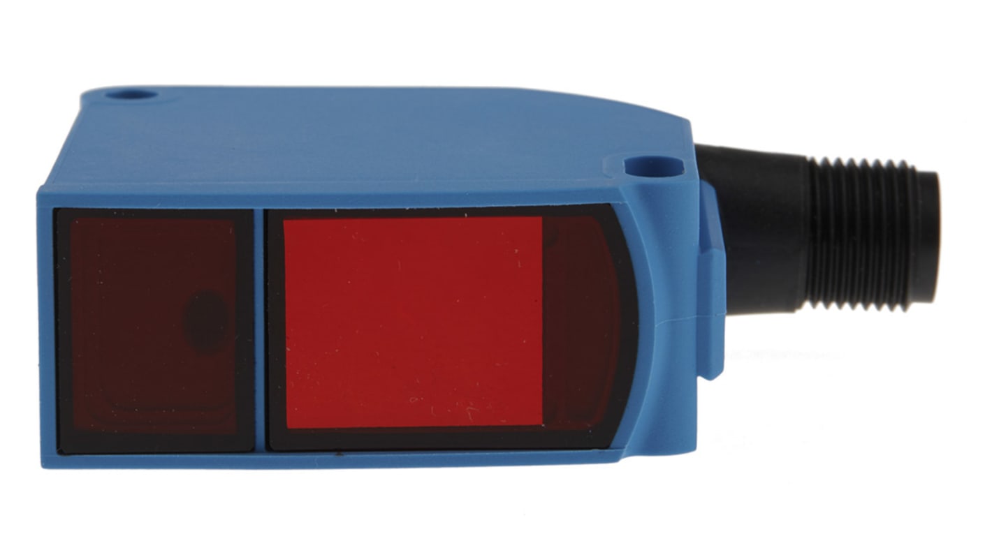 Rs-Online Sensore fotoelettrico Rettangolare SICK a soppressione di sfondo rilevamento 50 mm → 3 8 m. uscita NPN/PNP
