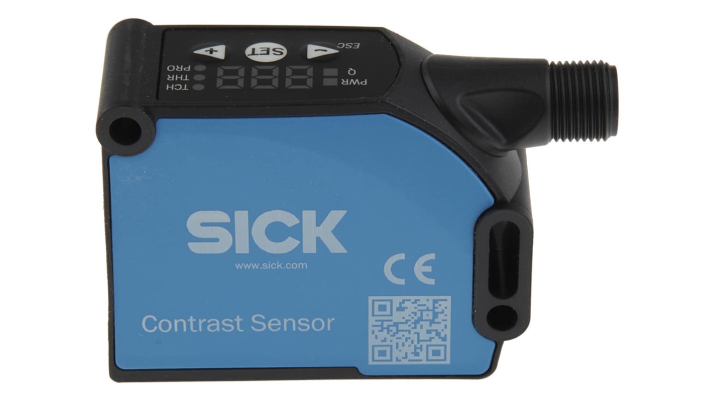 SICK Contrast Sensors 13 mm, RGB LED, Push-Pull, 100 mA, 10.8 → 28.8 V dc, IP67