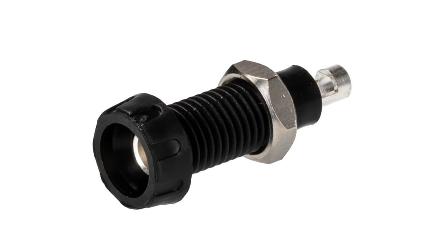 RS PRO Black Female Banana Socket, 4 mm Connector, Solder Termination, 10A, 50V, Silver Plating