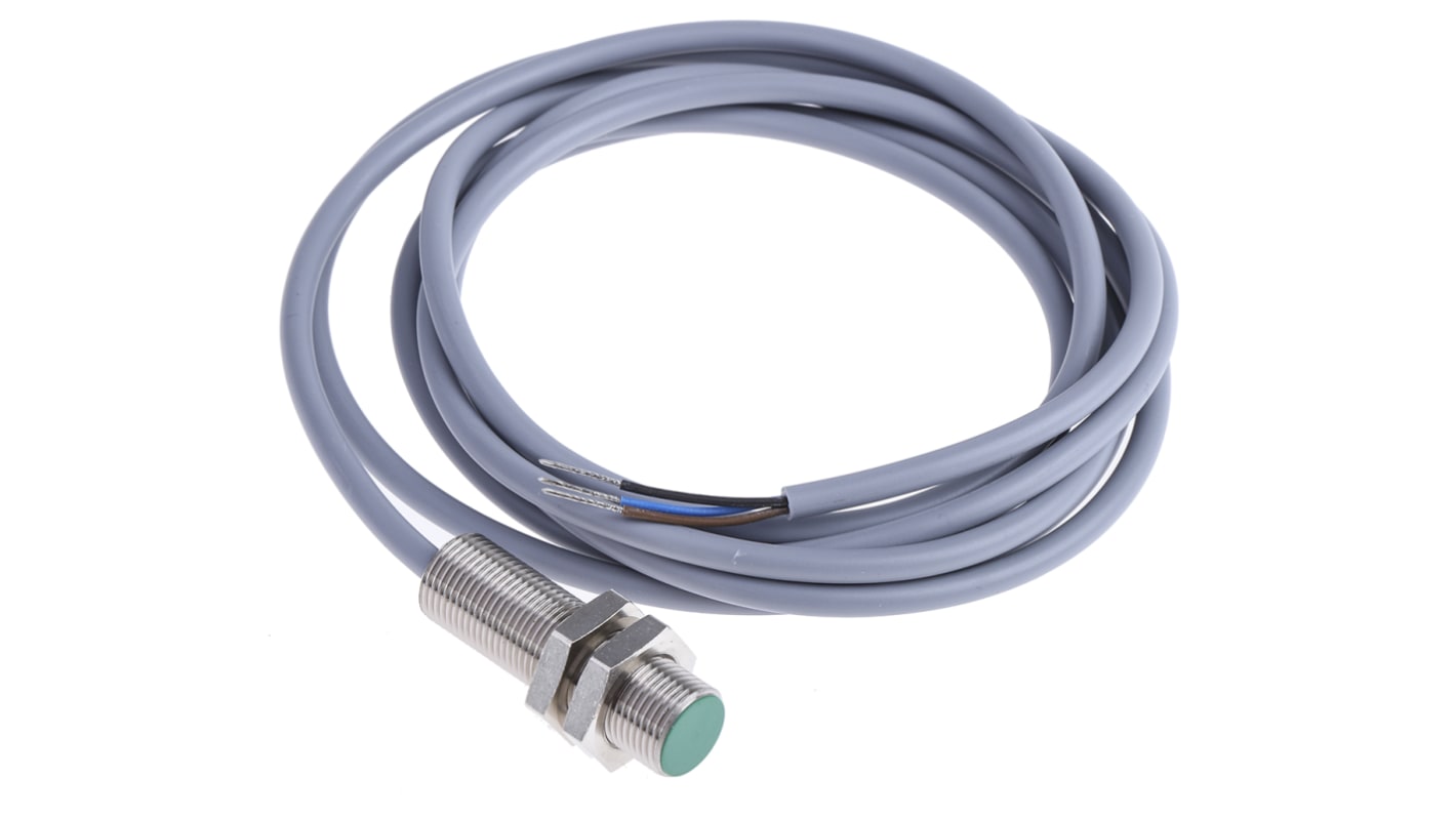 Baumer Inductive Barrel Proximity Sensor, M12, 4 mm Detection, PNP NO, 10 → 30 V dc