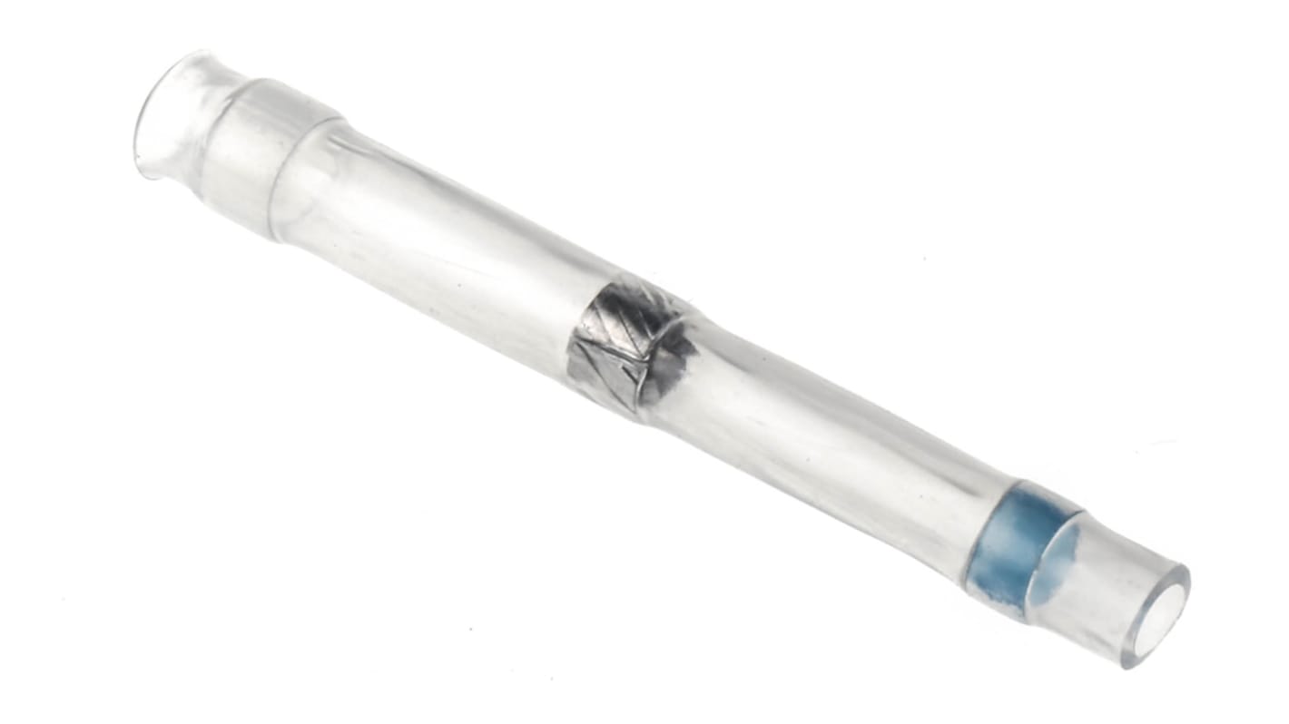 Łącznik lutowany, dł. 26mm, Ø kabla 0.4 → 1.7mm, kolor: Przezroczysty, materiał: Poliolefina, TE Connectivity