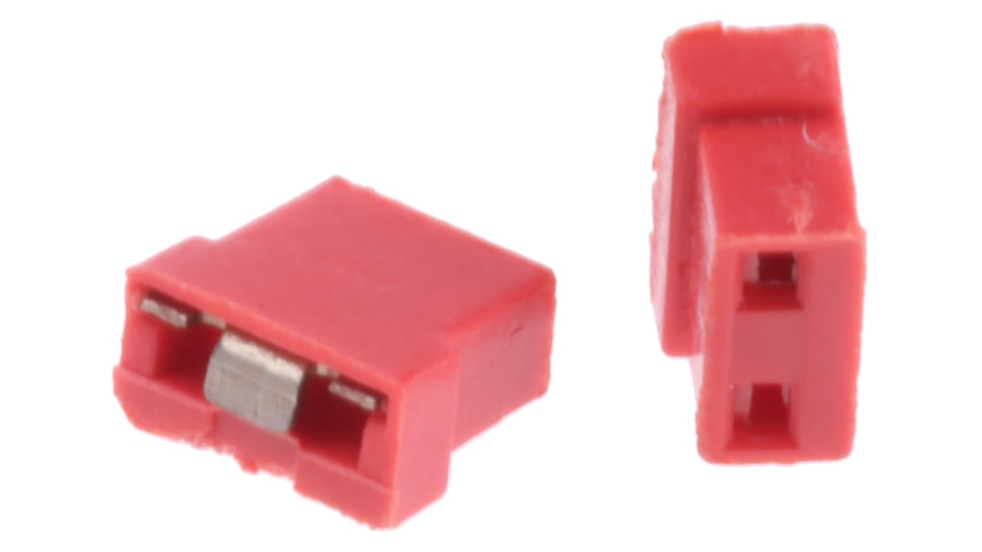 HARWIN Jumper Female Straight Red Open Top 2 Way 1 Row 2mm Pitch