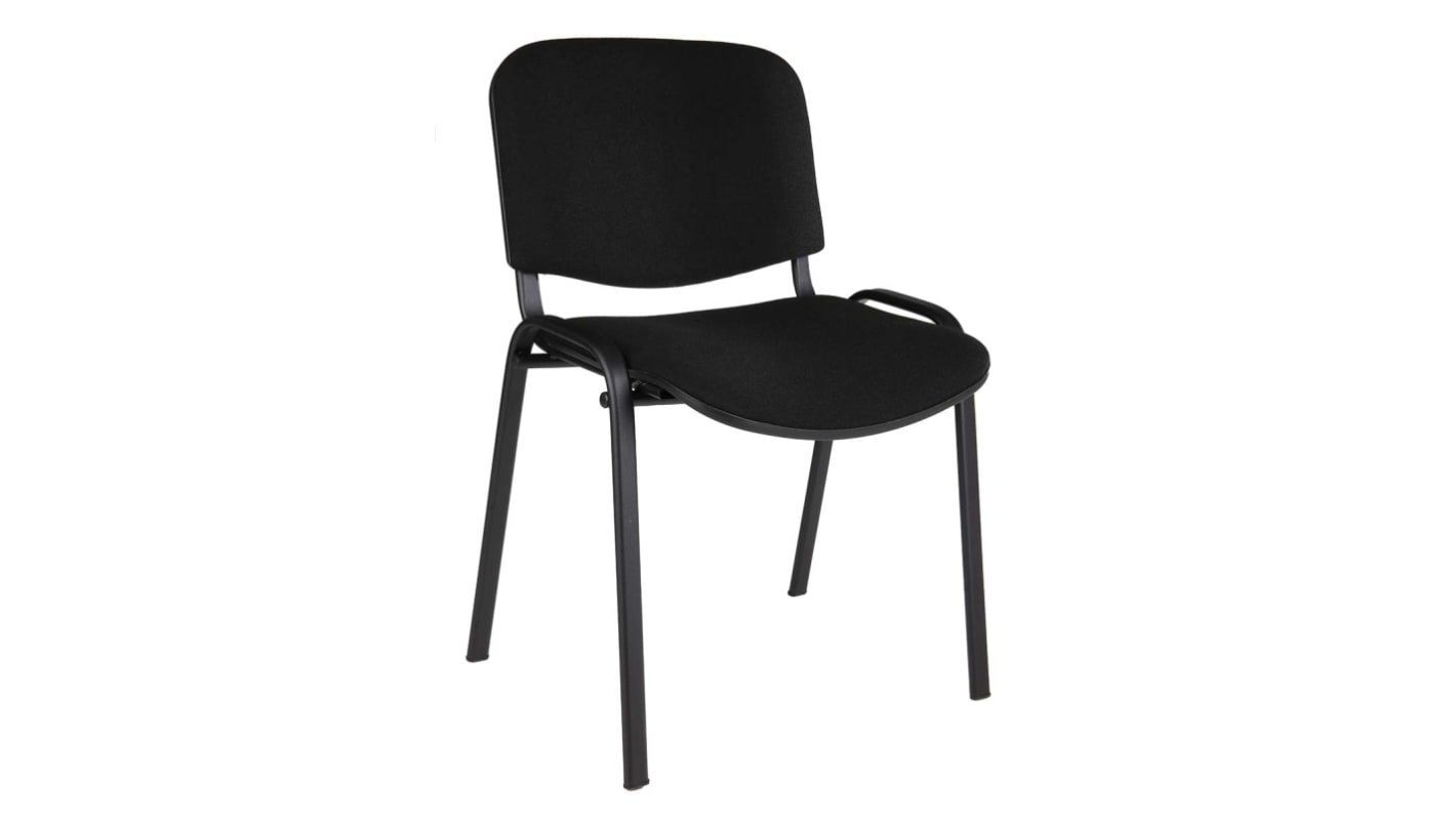 RS PRO Black Fabric Stacking Chair, 140kg Weight Capacity