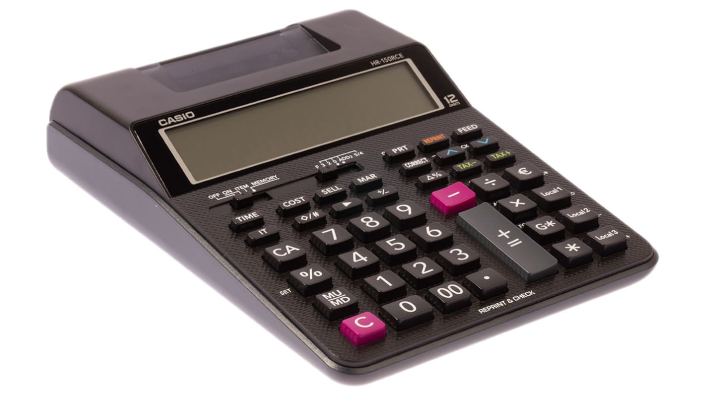 Casio HR150RCE Battery & Mains Powered Printing Calculator