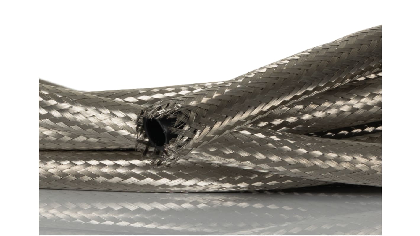 RS PRO Expandable Braided Nickel Plated Copper Cable Sleeve, 12.5mm Diameter, 10m Length