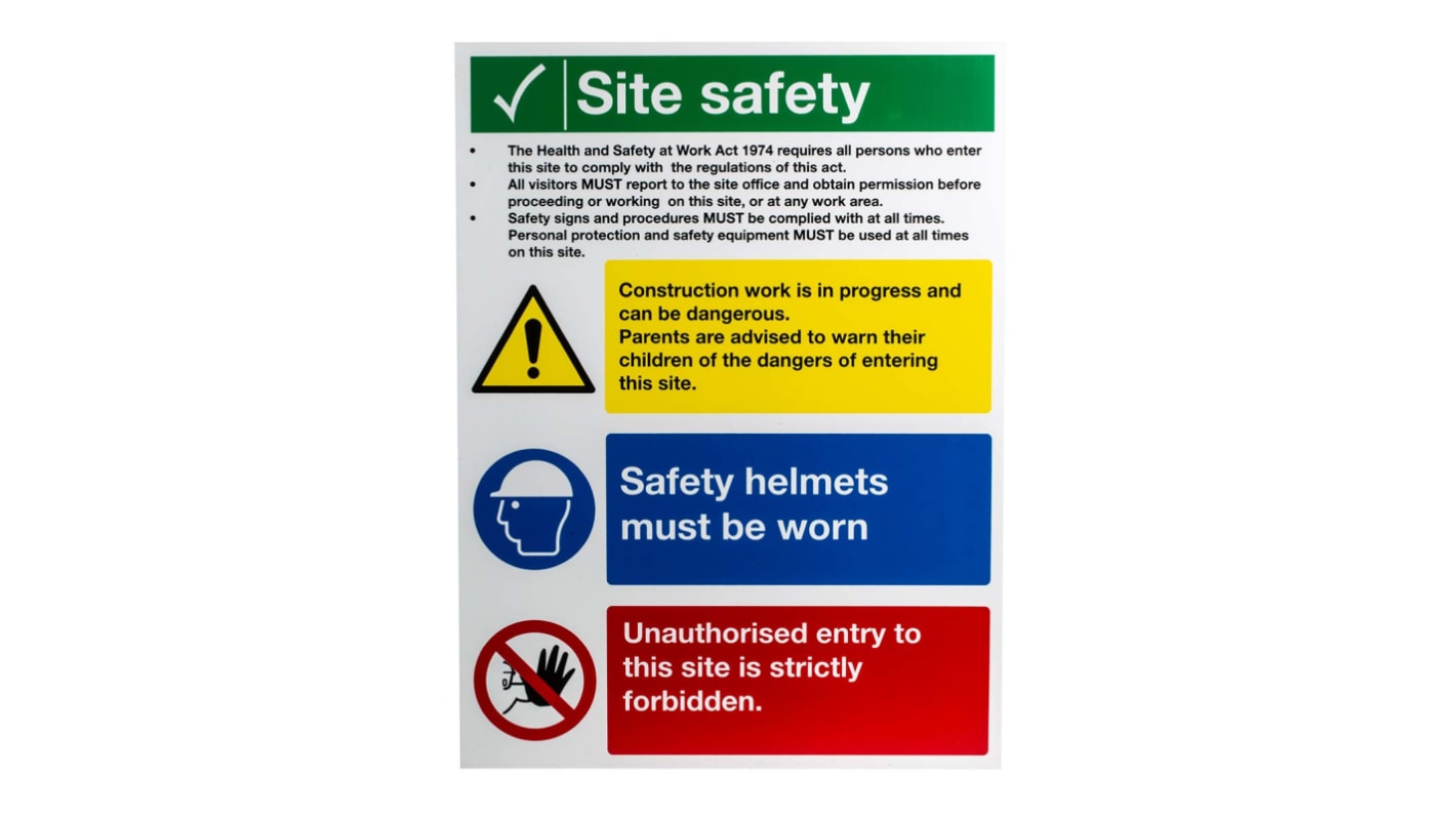 Safety Poster, PP, English, 400 mm, 300mm