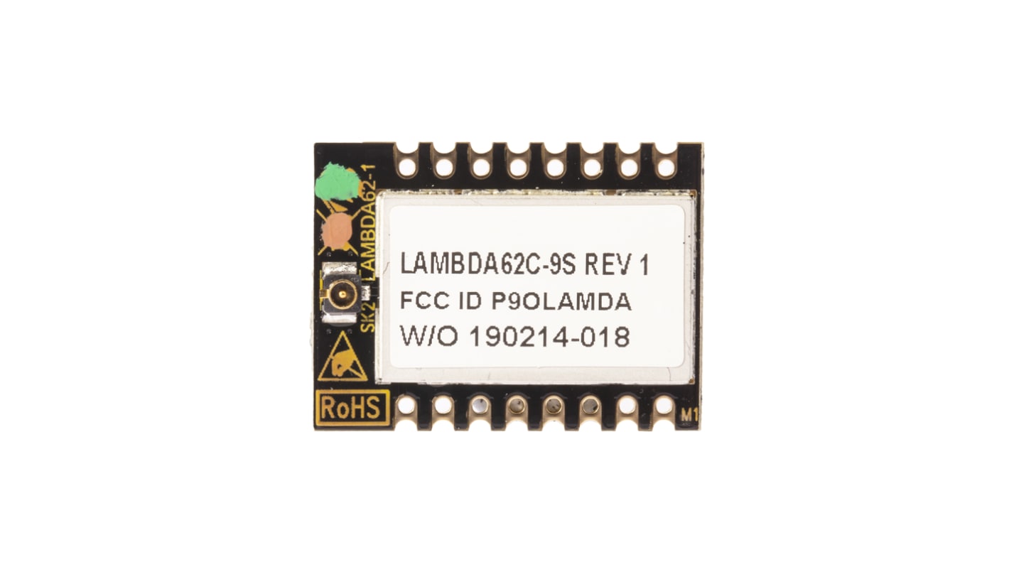 RF Solutions LoRa模块, Lora, 接收器灵敏度-148dBm, 支持SPI接口, 电源电压1.6 → 3.3V