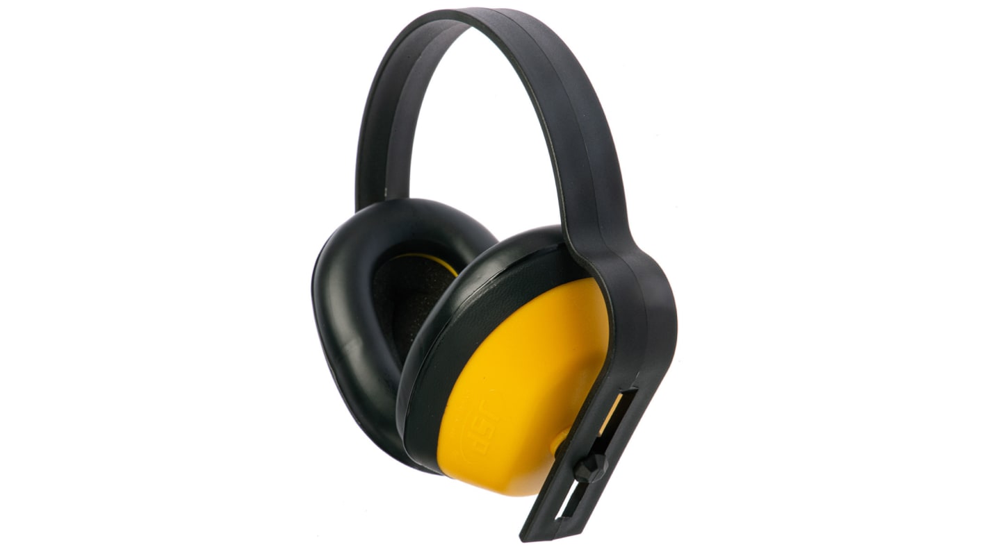 JSP J Muff Ear Defender with Headband, 25dB, Black, Yellow