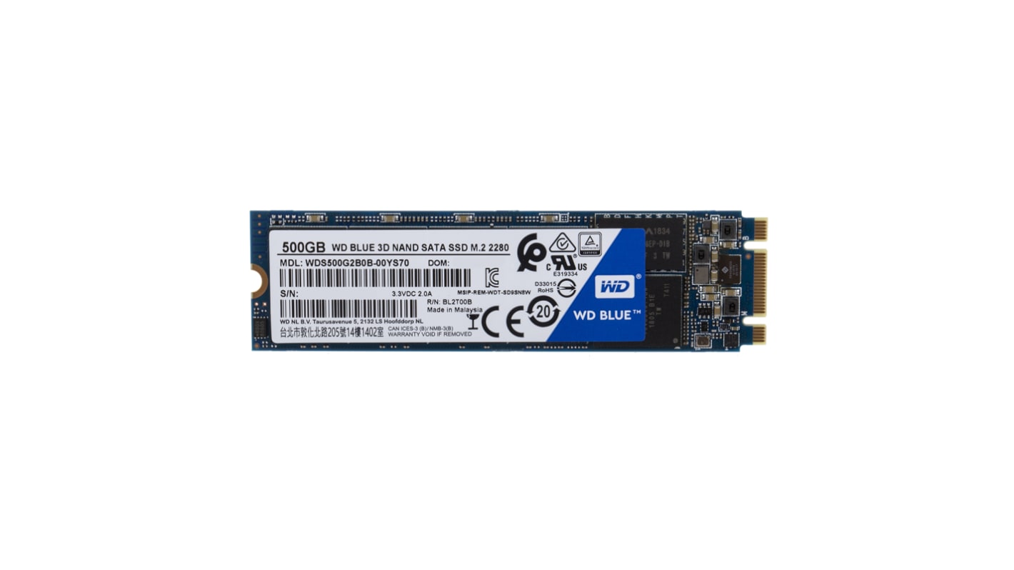 WDS500G2B0B Western Digital WD Blue 3D NAND SATA SSD 500 GB Internal Hard Drive RS