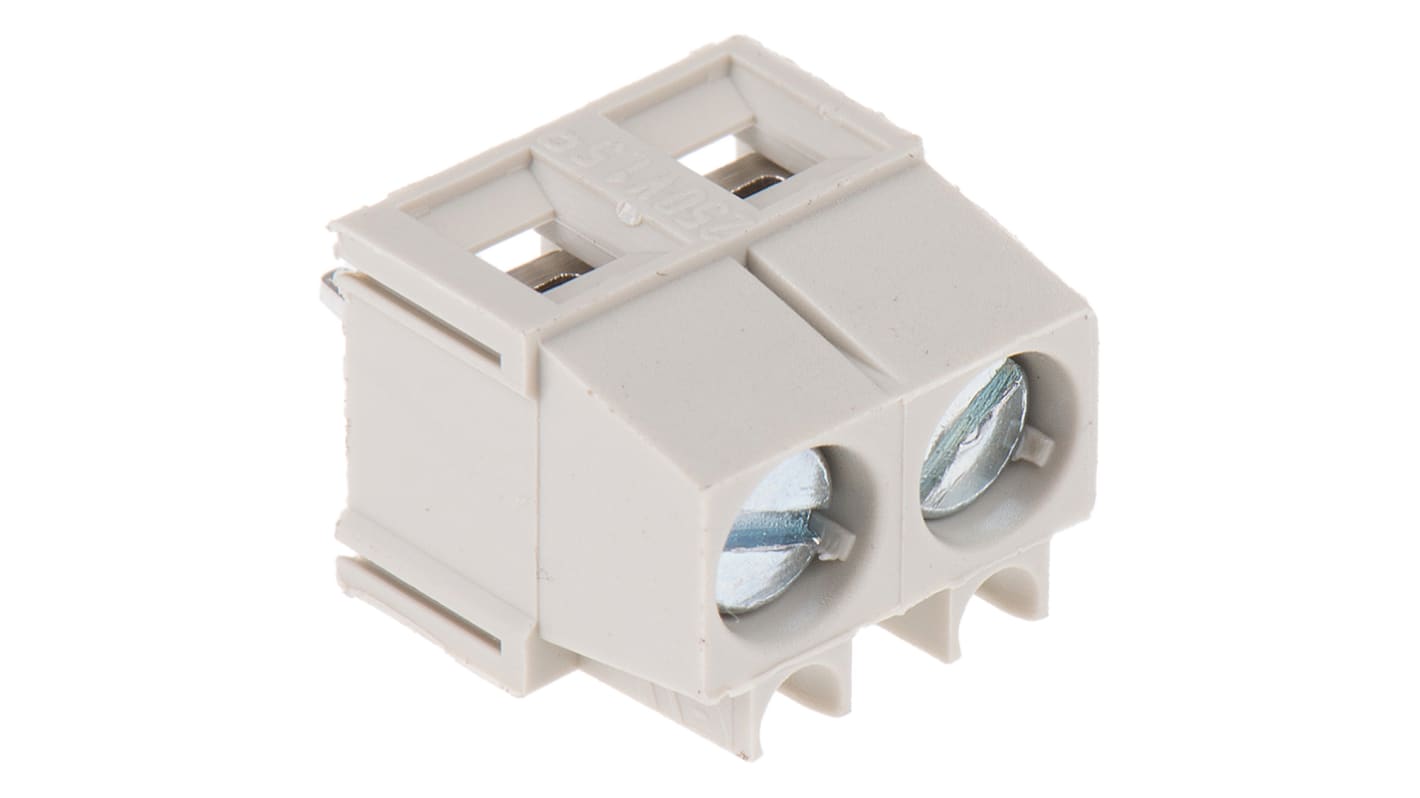 Wieland 8292 Series PCB Terminal Block, 2-Contact, 5.08mm Pitch, Through Hole Mount, 1-Row, Screw Termination