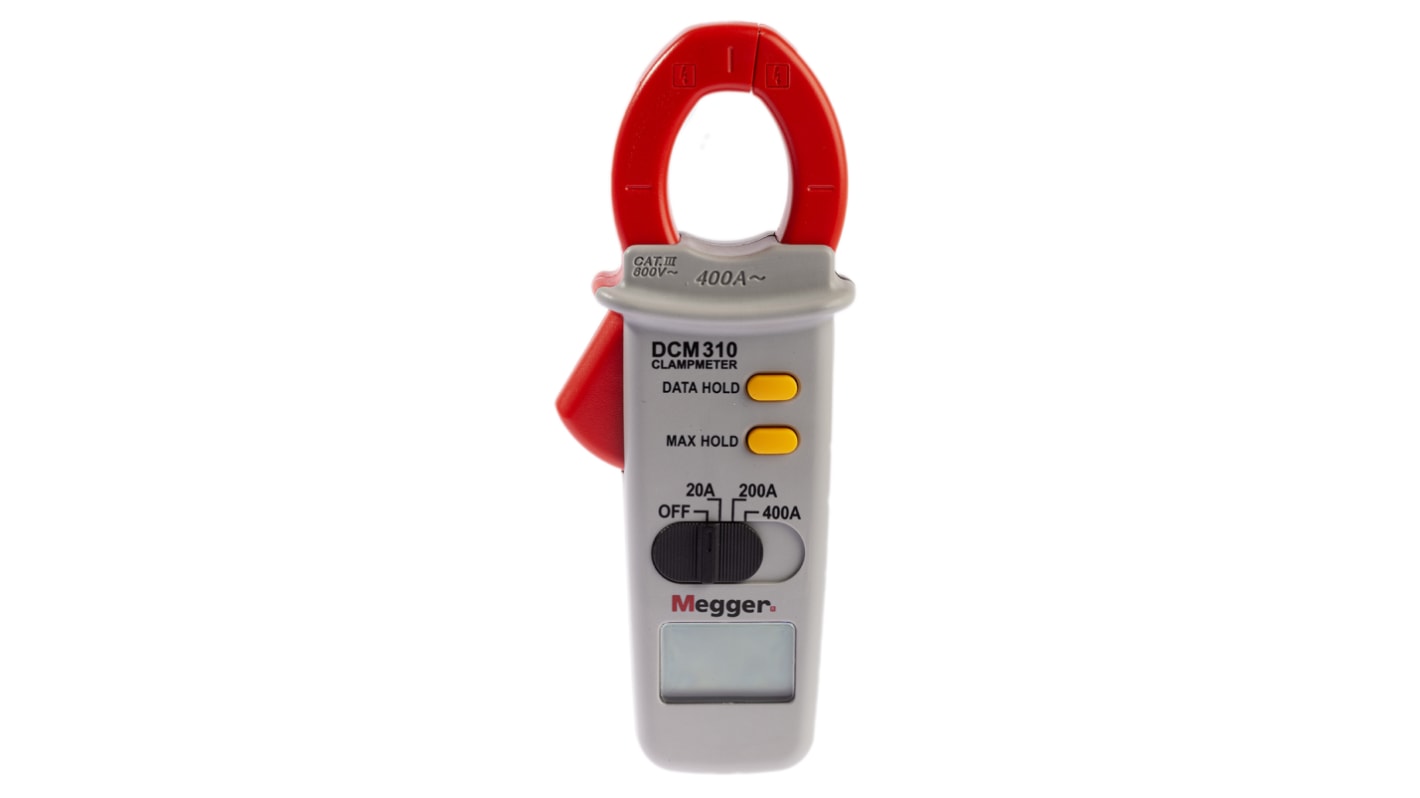Megger DCM310 Clamp Meter, Max Current 400A ac CAT III 600V With RS Calibration