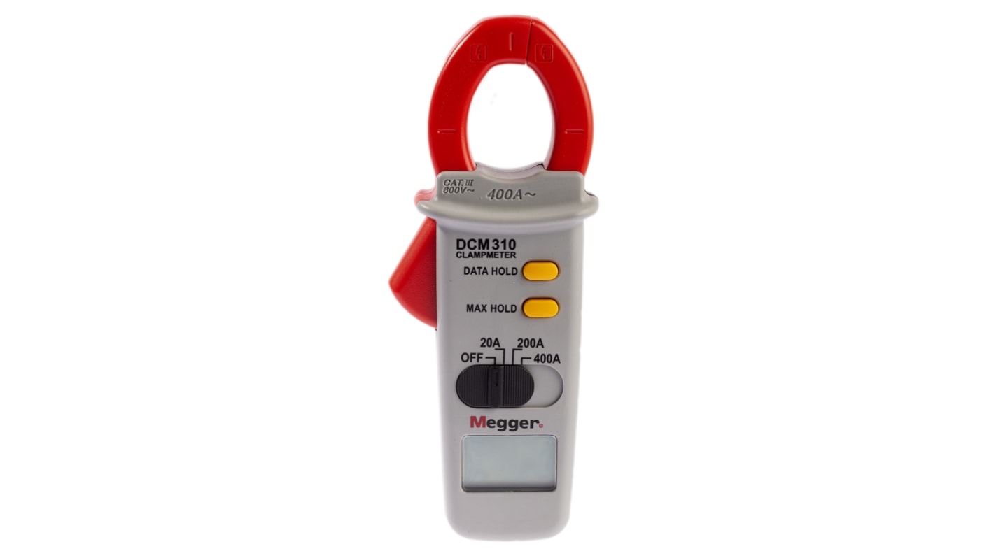 Megger DCM310 Clamp Meter, Max Current 400A ac CAT III 600V