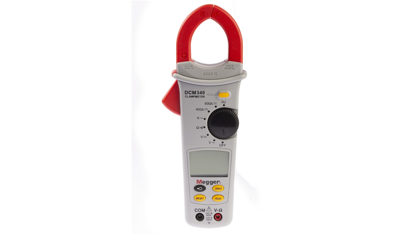Pinza amperometrica multifunzione Megger DCM340, Max 600A ca, Max 600V cc, Cert. ISO