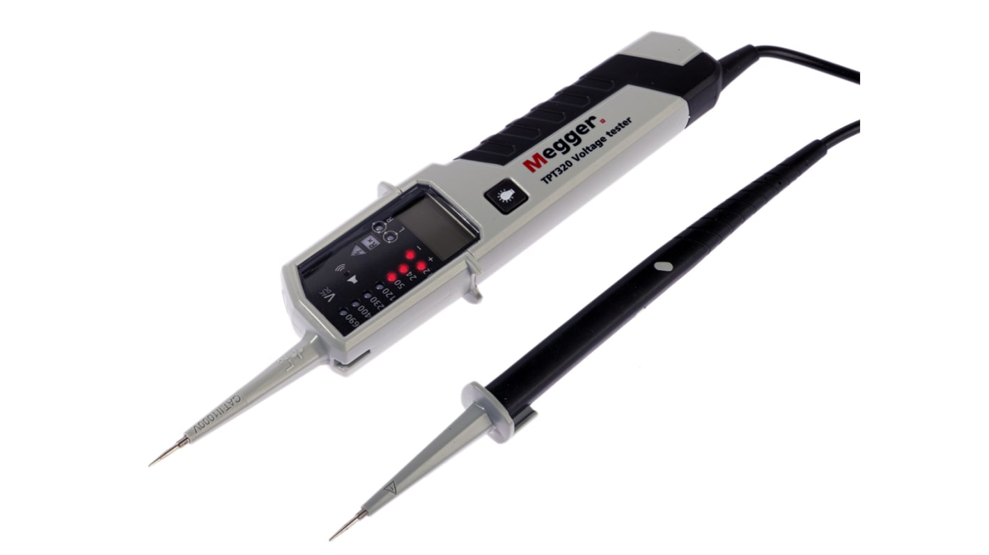 Megger TPT320 LCD LED Voltage tester 690V Continuity Check Battery Powered CAT IV