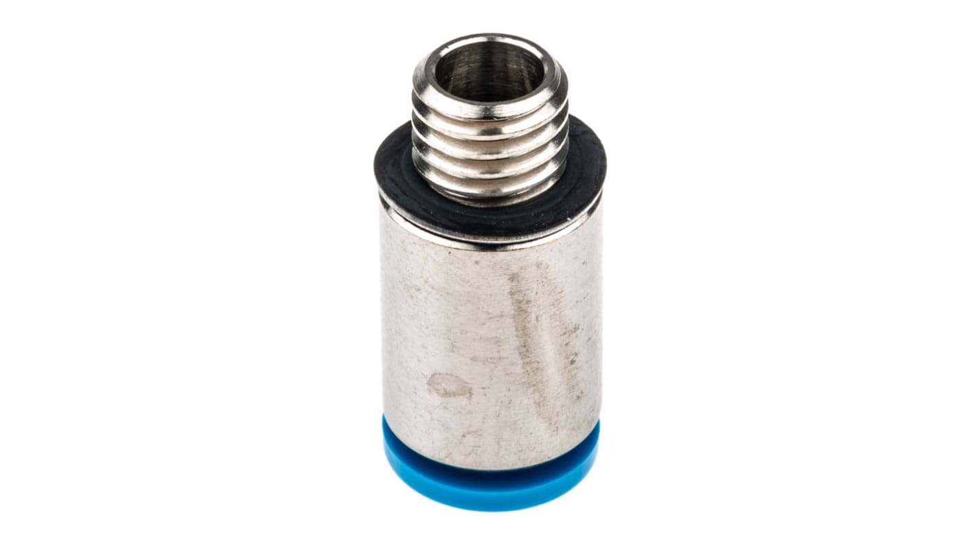 Festo QS Series Straight Threaded Adaptor, M7 Male to Push In 6 mm, Threaded-to-Tube Connection Style, 133007