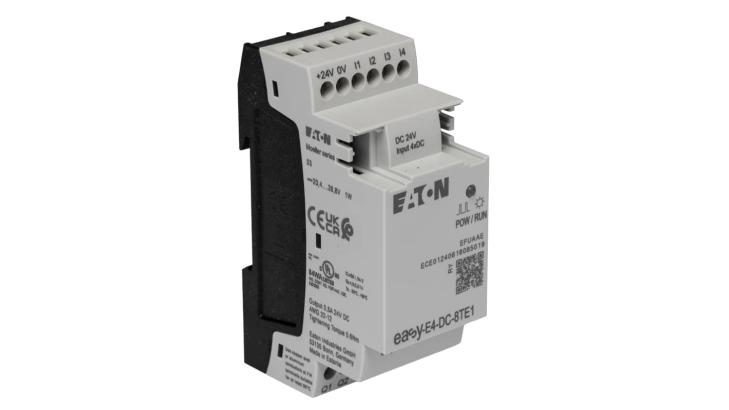Eaton EasyE4 Series Logic Module, 24 V dc Supply, Transistor Output, 4-Input, Digital Input