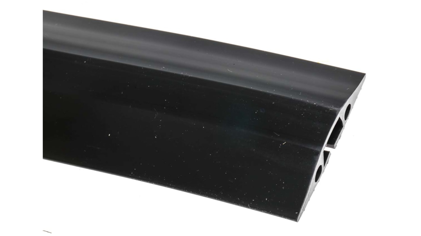 RS PRO 1.8m Black Cable Cover in PVC, 14mm Inside dia.
