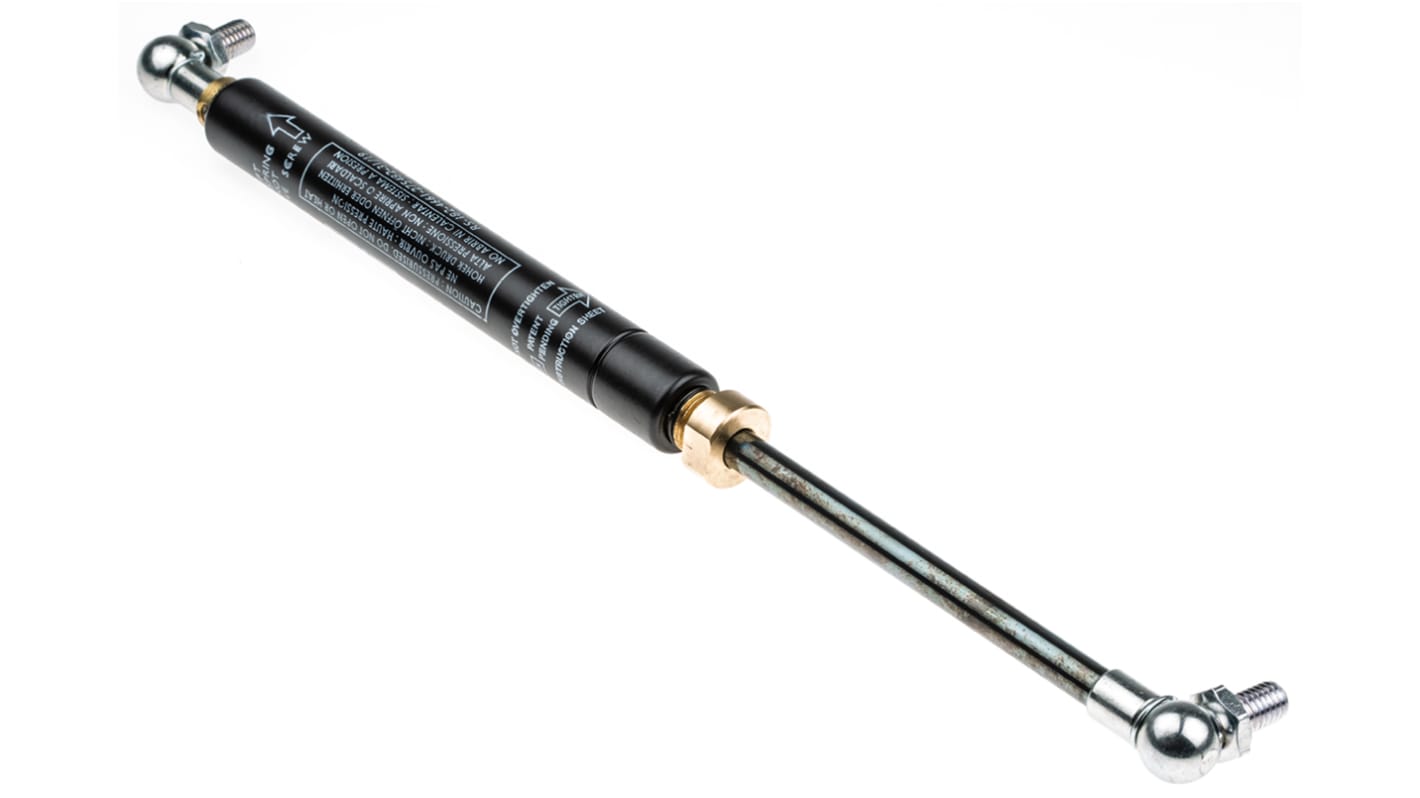 Camloc 650N钢制随意停气弹簧, 100.0mm行程, 264.0mm延展, 球窝接头, 8.0mm杆径, 18.0mm管径