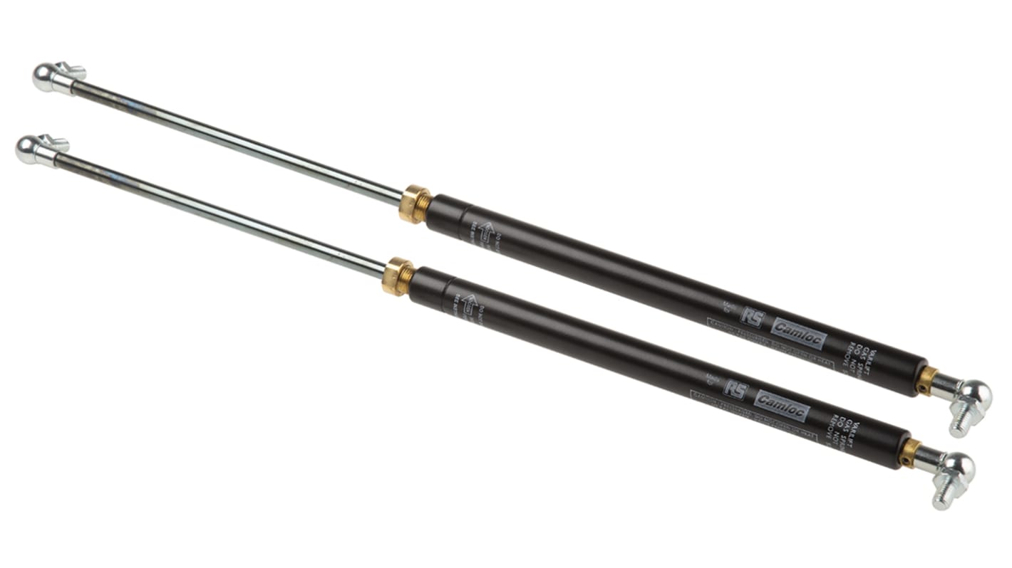 Camloc Steel Gas Strut, with Ball & Socket Joint, 464.0mm Extended Length, 200.0mm Stroke Length