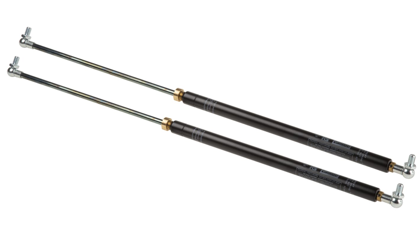 Camloc 650N钢制随意停气弹簧, 250.0mm行程, 564.0mm延展, 球窝接头, 8.0mm杆径, 18.0mm管径