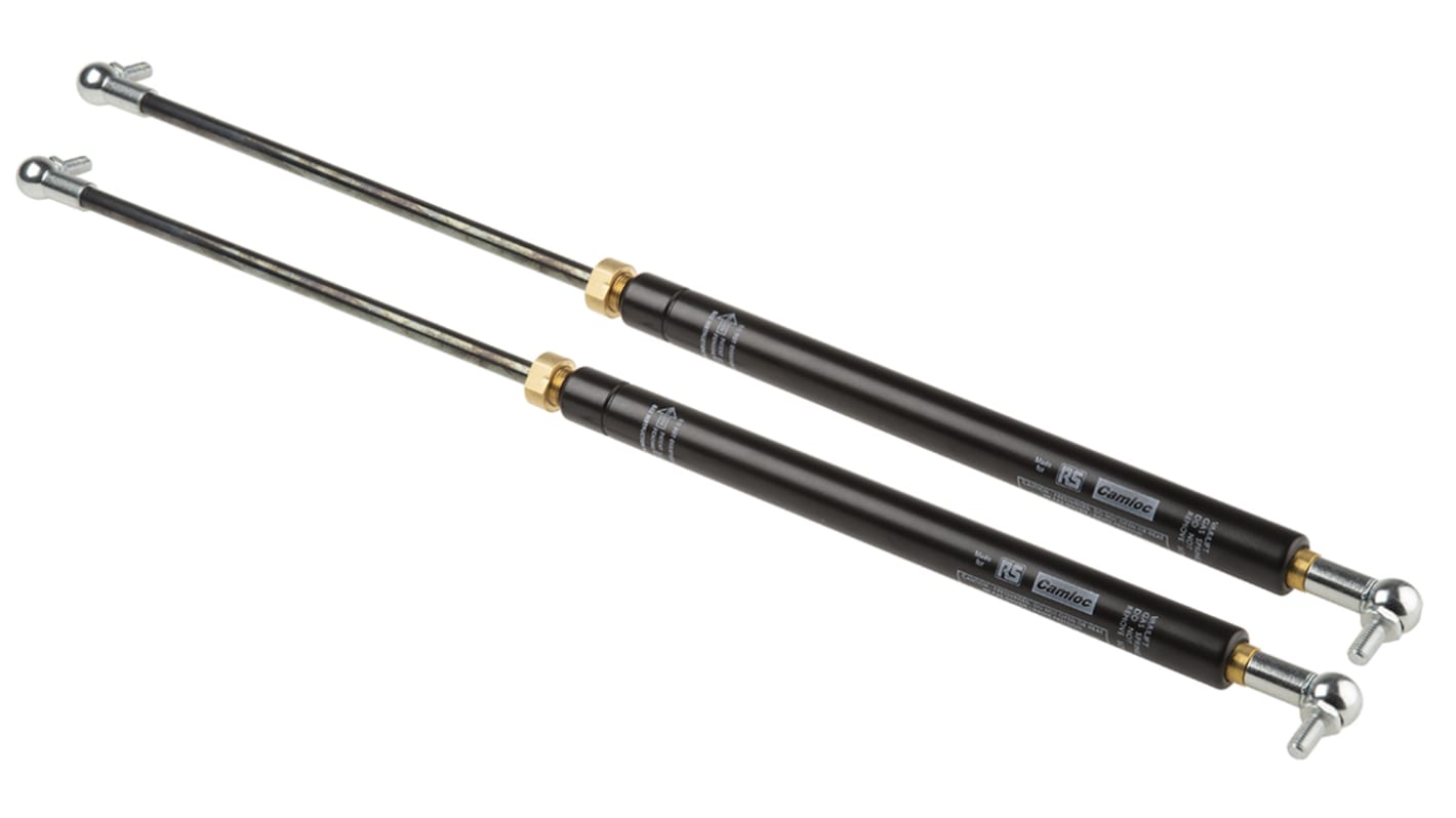 Camloc Steel Gas Strut, with Ball & Socket Joint, 560mm Extended Length, 250mm Stroke Length