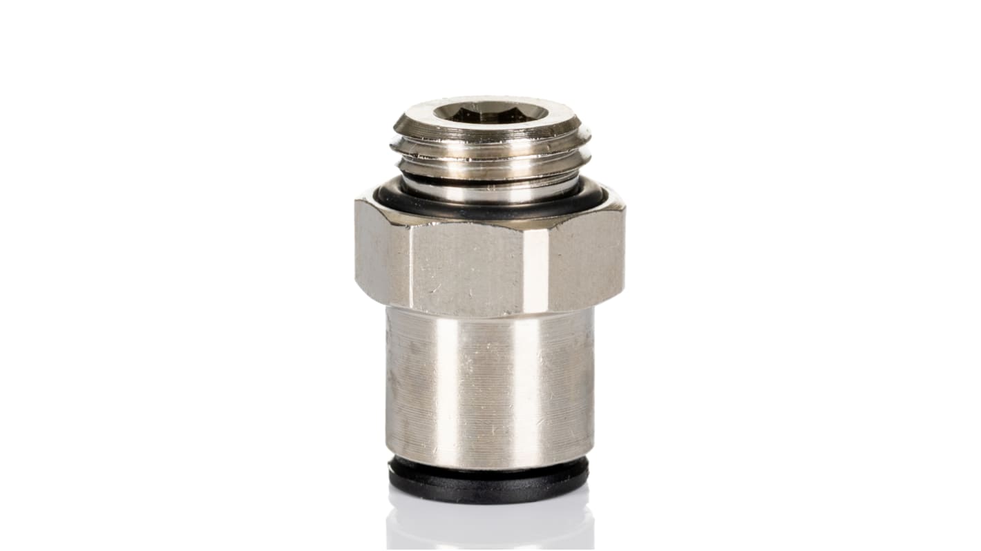 Legris LF3000 Series Straight Threaded Adaptor, G 1/4 Male to Push In 8 mm, Threaded-to-Tube Connection Style