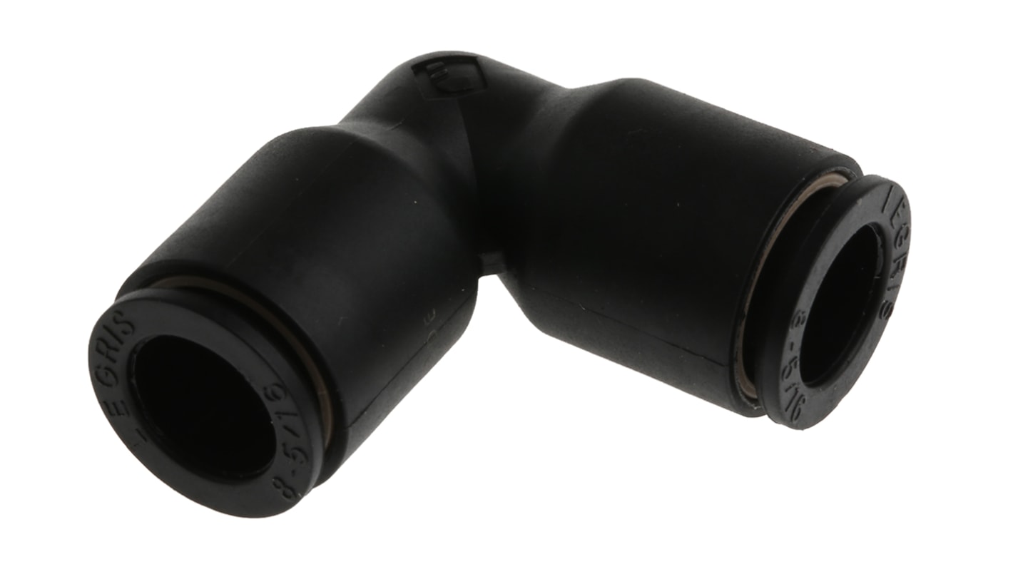 Legris LF3000 Series Elbow Tube-toTube Adaptor, Push In 8 mm to Push In 8 mm, Tube-to-Tube Connection Style