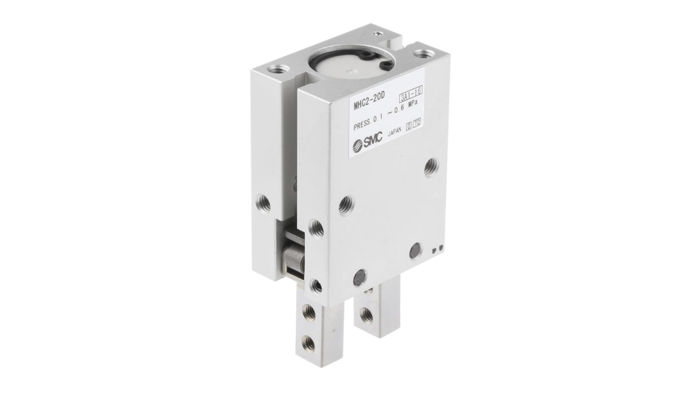 SMC MHC2 Pneumatikgreifer, Zweifach-Ausführung, 2 Greifarme, Winkel, 0,6 MPa max. M5 x 0,8