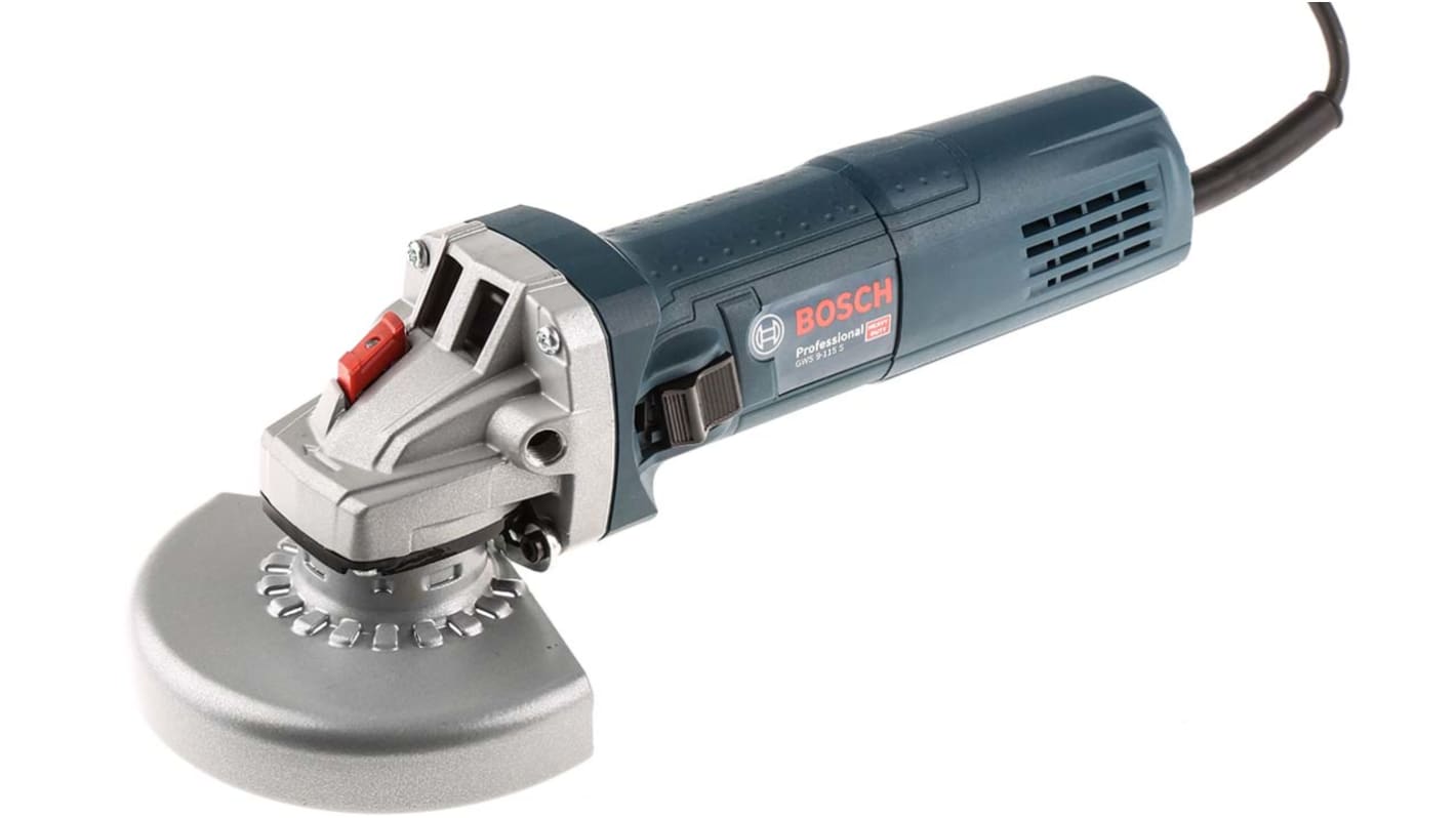 Amoladora angular Bosch GWS 9-115 S de 230V 900W, diámetro de disco 115mm, Euroconector