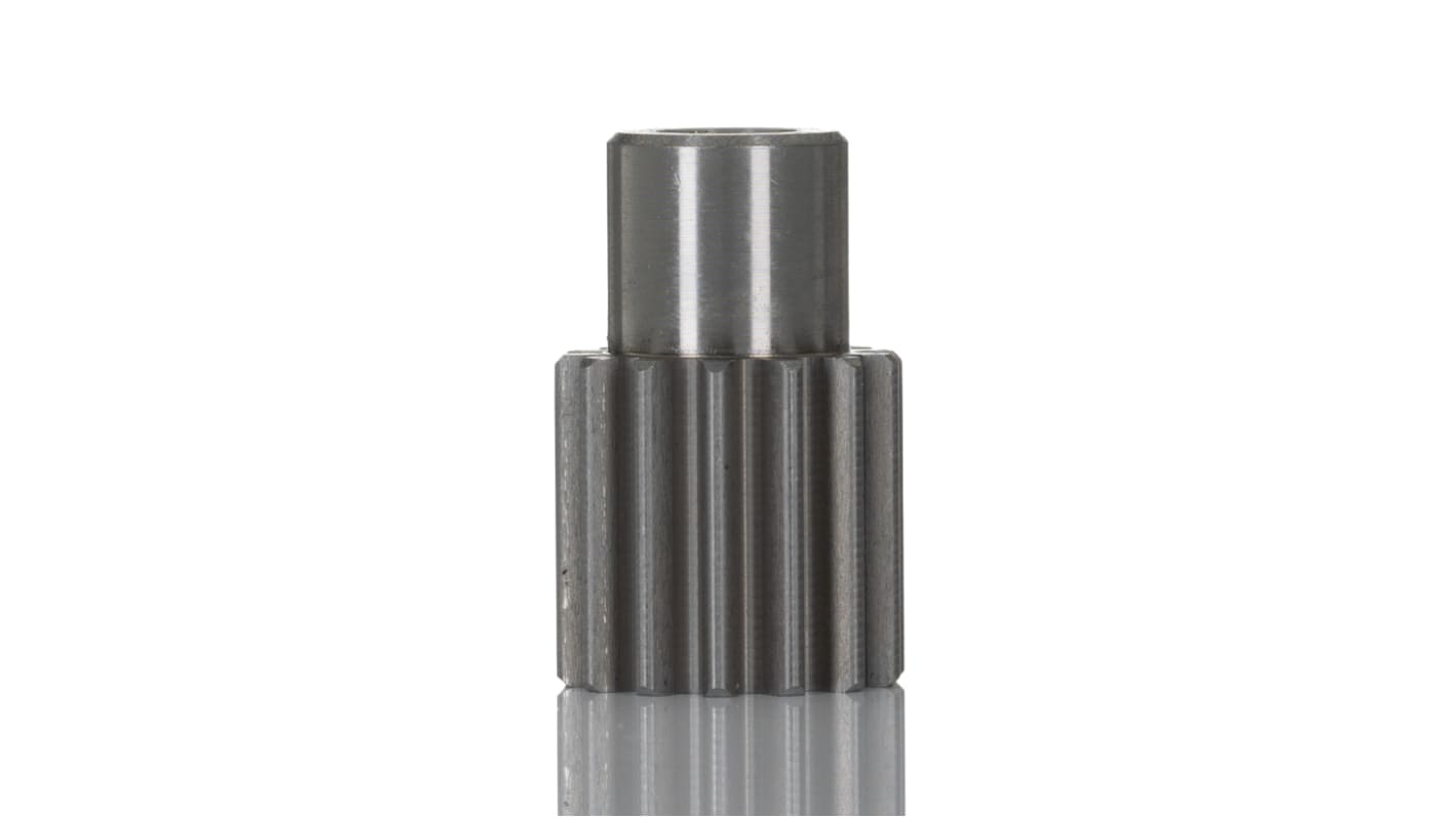 RS PRO Steel 14 Teeth Spur Gear, 1 Module, 6mm Bore Diam, 14mm Pitch Diam, 10mm Hub Diam