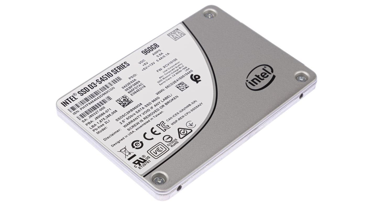 SSDSC2KB960G801 Intel SSD S4510 2.5 in 960 GB Internal SSD Hard Drive RS