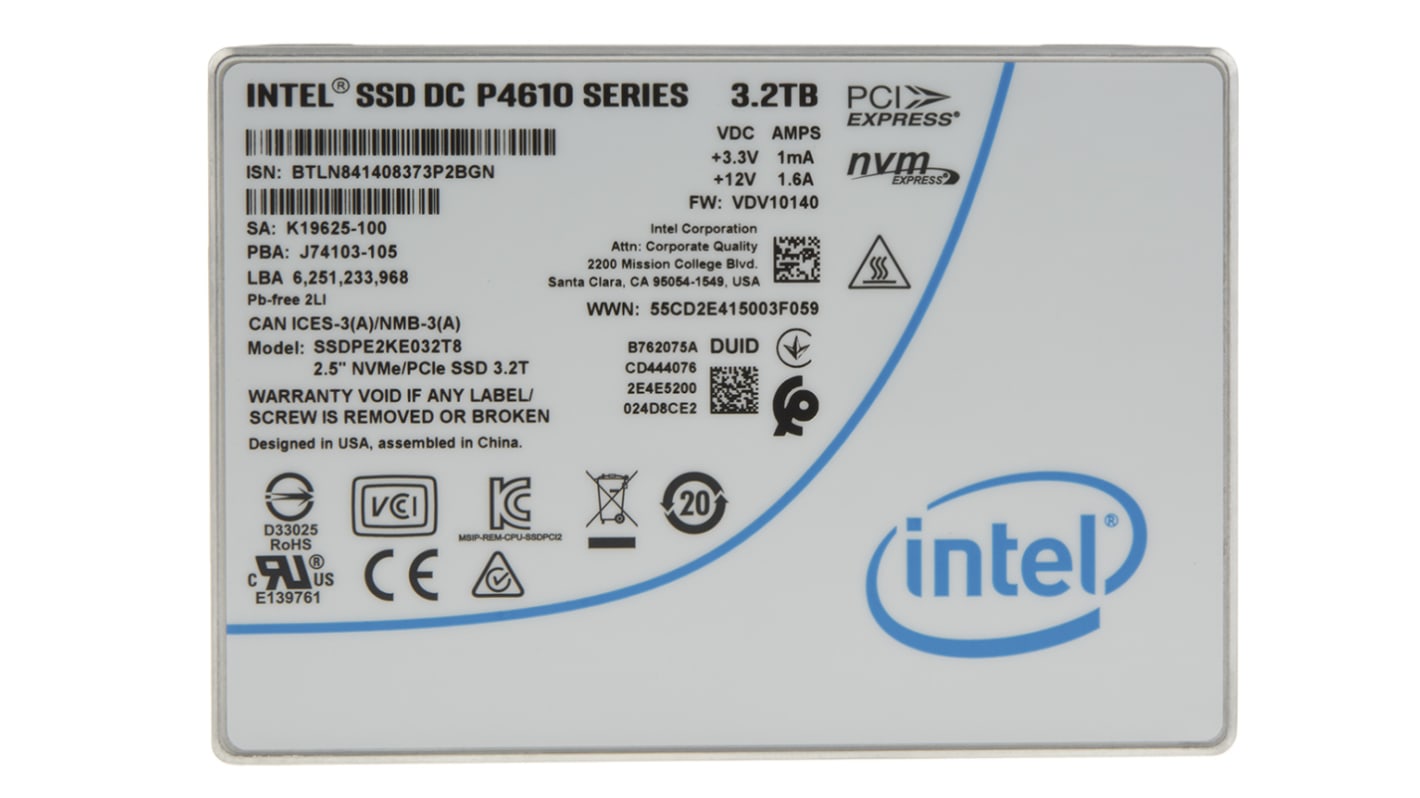 Intel Solid State Drive DC 9410 2.5 in 3.2 TB Internal SSD Hard Drive