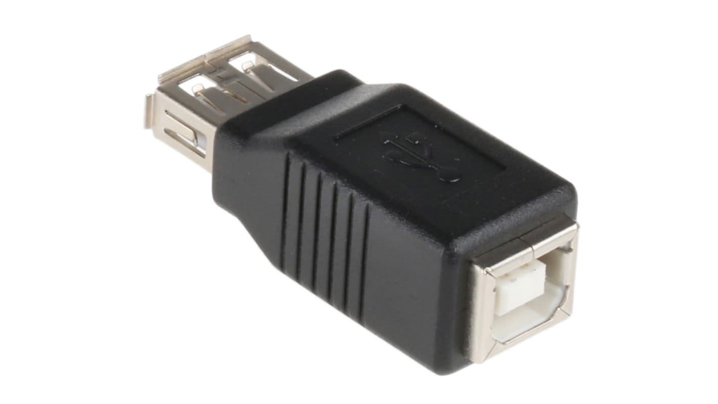 RS PRO USB A Female to USB B Female Adapter