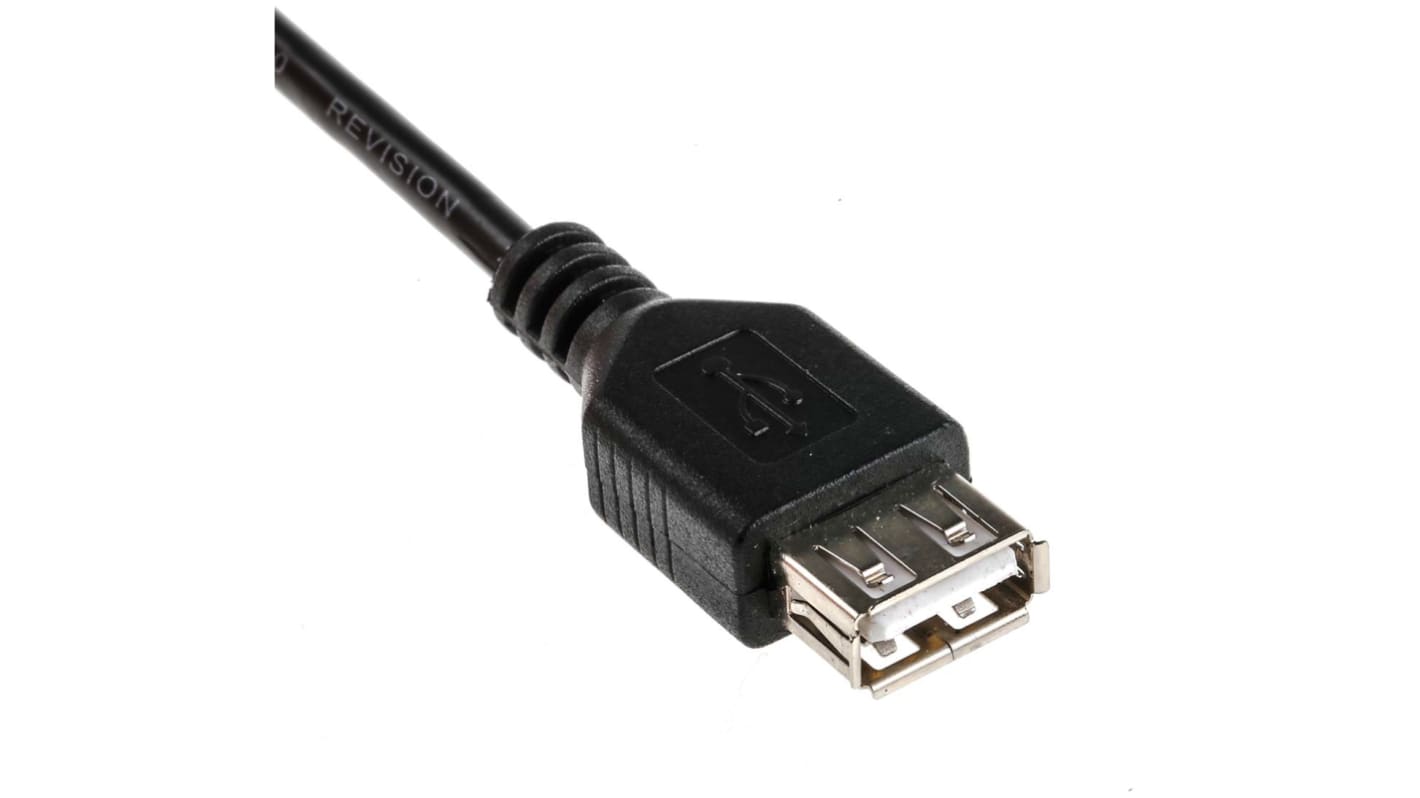 RS PRO USB 2.0, Male USB A to Female USB A, 250mm