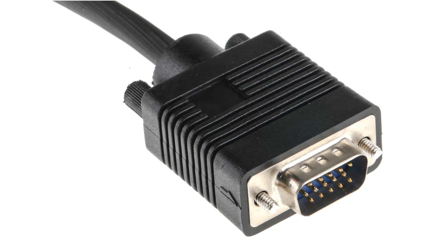 RS PRO Male VGA to Male VGA  Cable, 7m Black