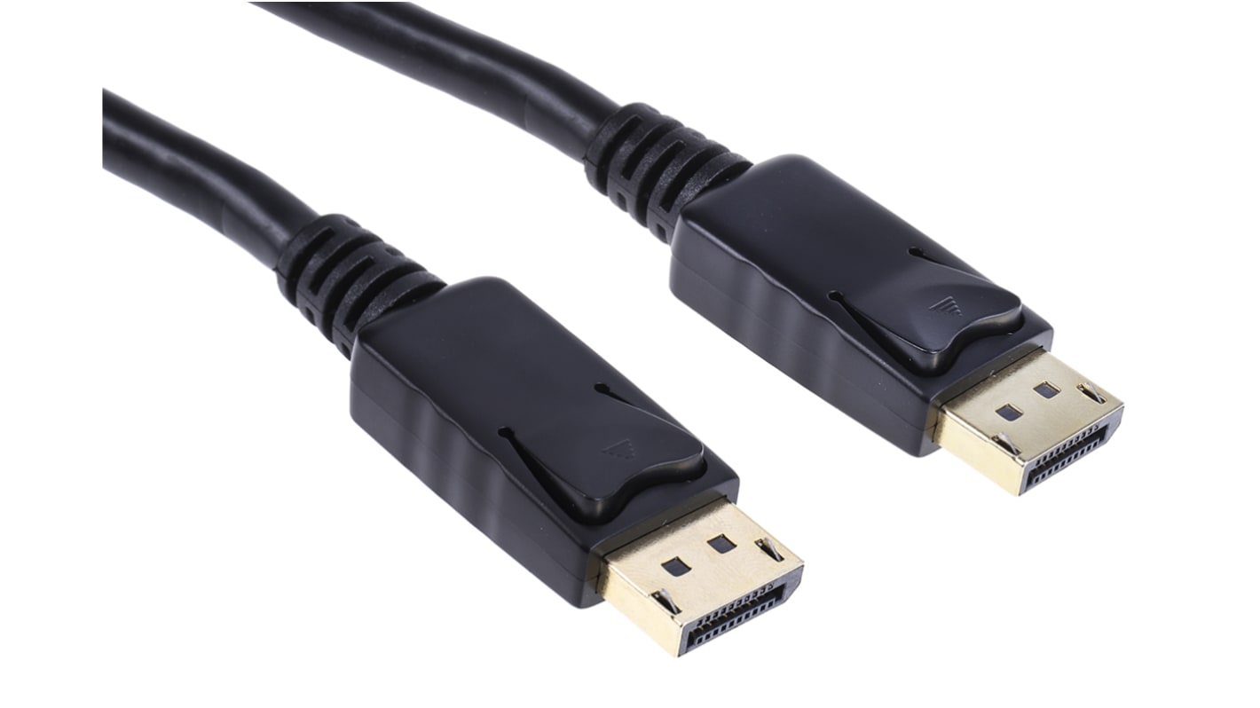 RS PRO Male DisplayPort to Male DisplayPort, PVC  Cable, 4K @ 60Hz