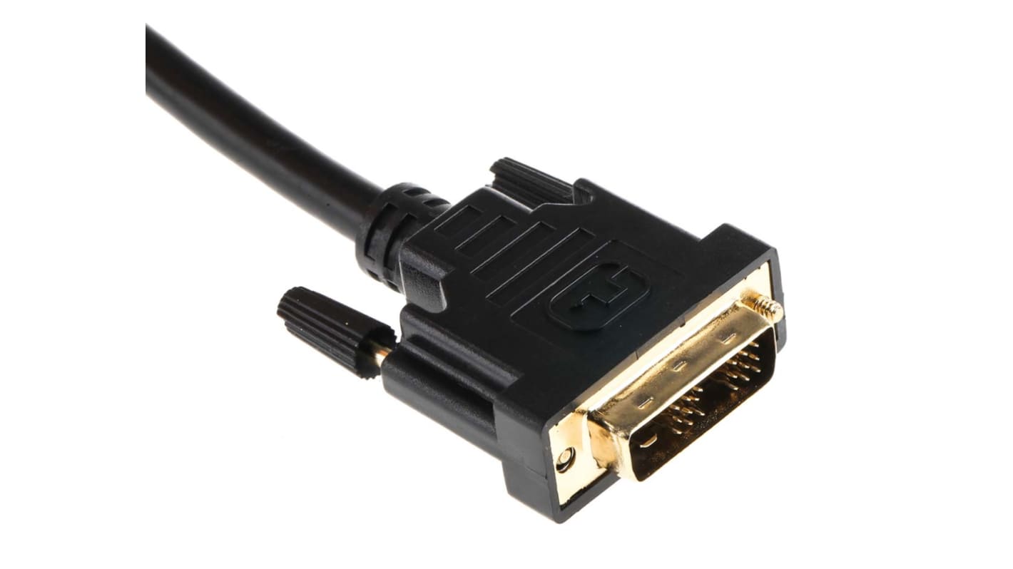 RS PRO DVI-Kabel A DVI-D Single Link - Stecker B DVI-D Single Link - Stecker, 5m PVC Schwarz