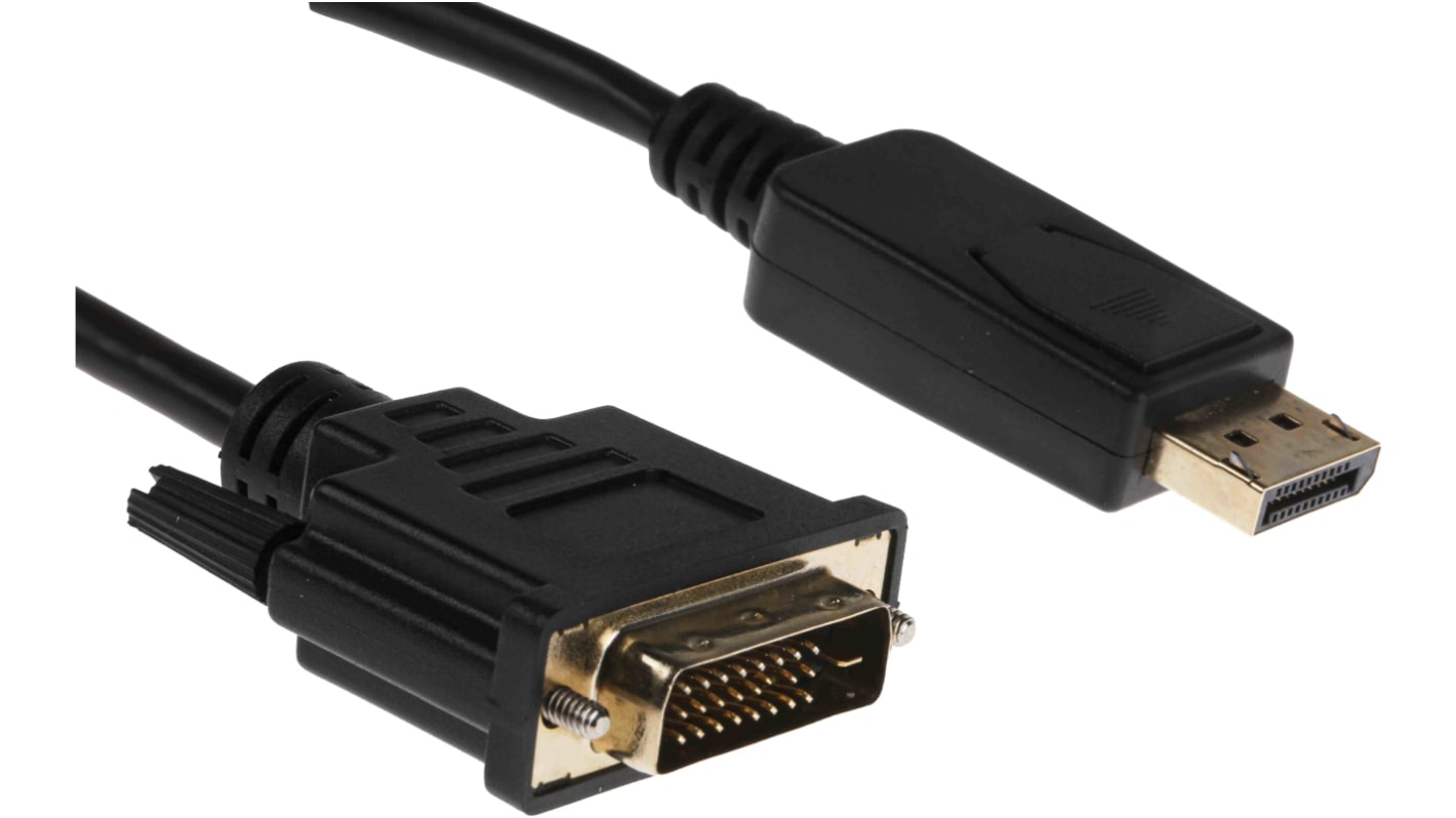 Kabel DisplayPort długość 1m DisplayPort na DVI-D B: DVI-D A: Display Port RS PRO 1080p