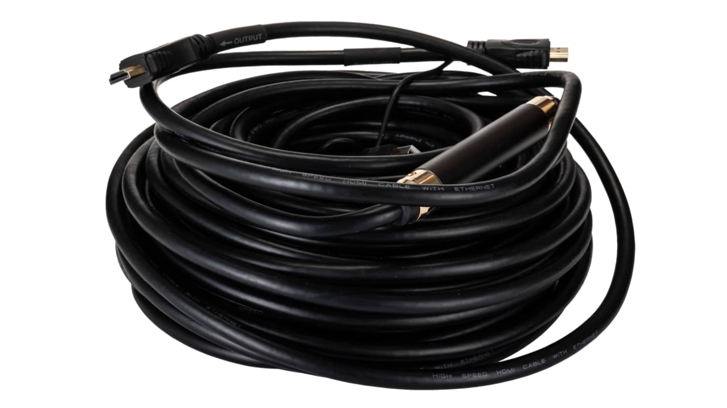 RS PRO HDMIケーブル 長さ：30m, コネクタ A：オス, コネクタ B：オス