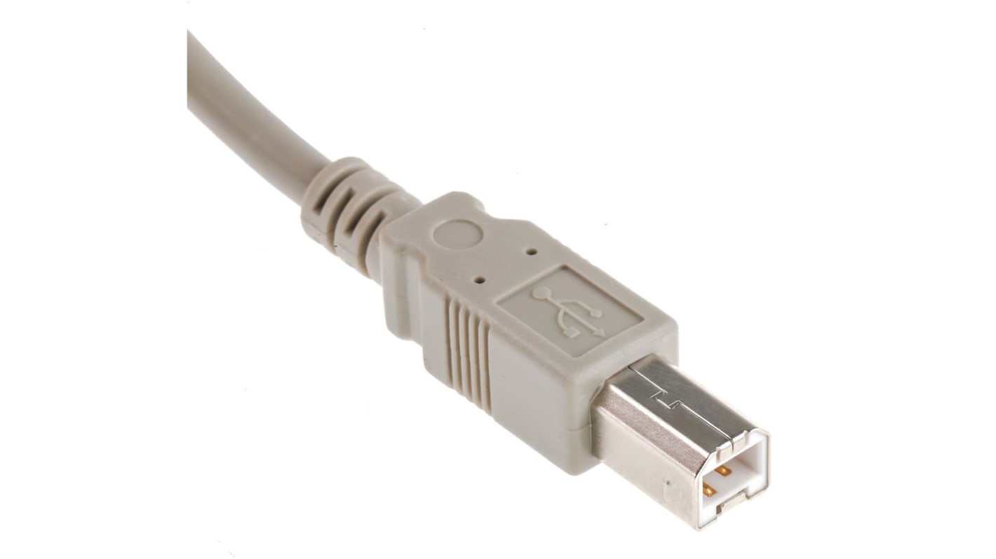 RS PRO USB 2.0, Male USB A to Male USB B, 1m