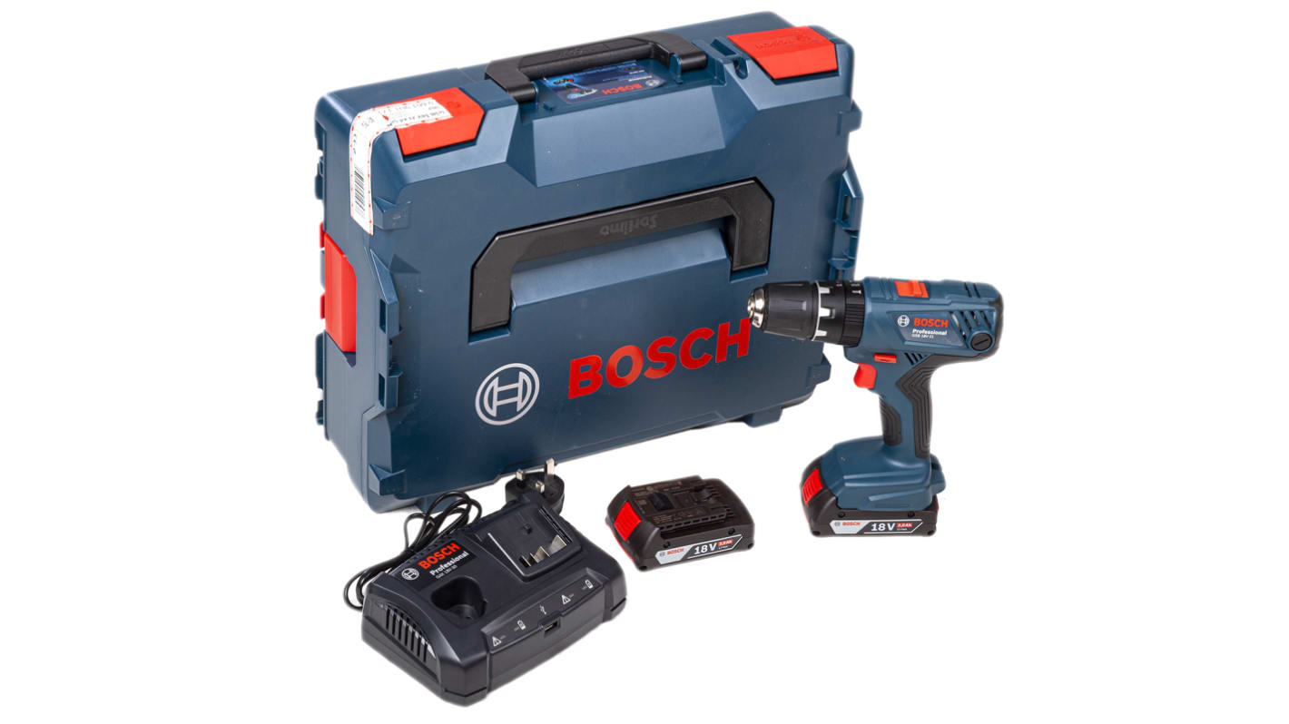 Bosch GSB Keyless 18V Cordless Drill Driver Li-Ion, Type G - British 3-Pin