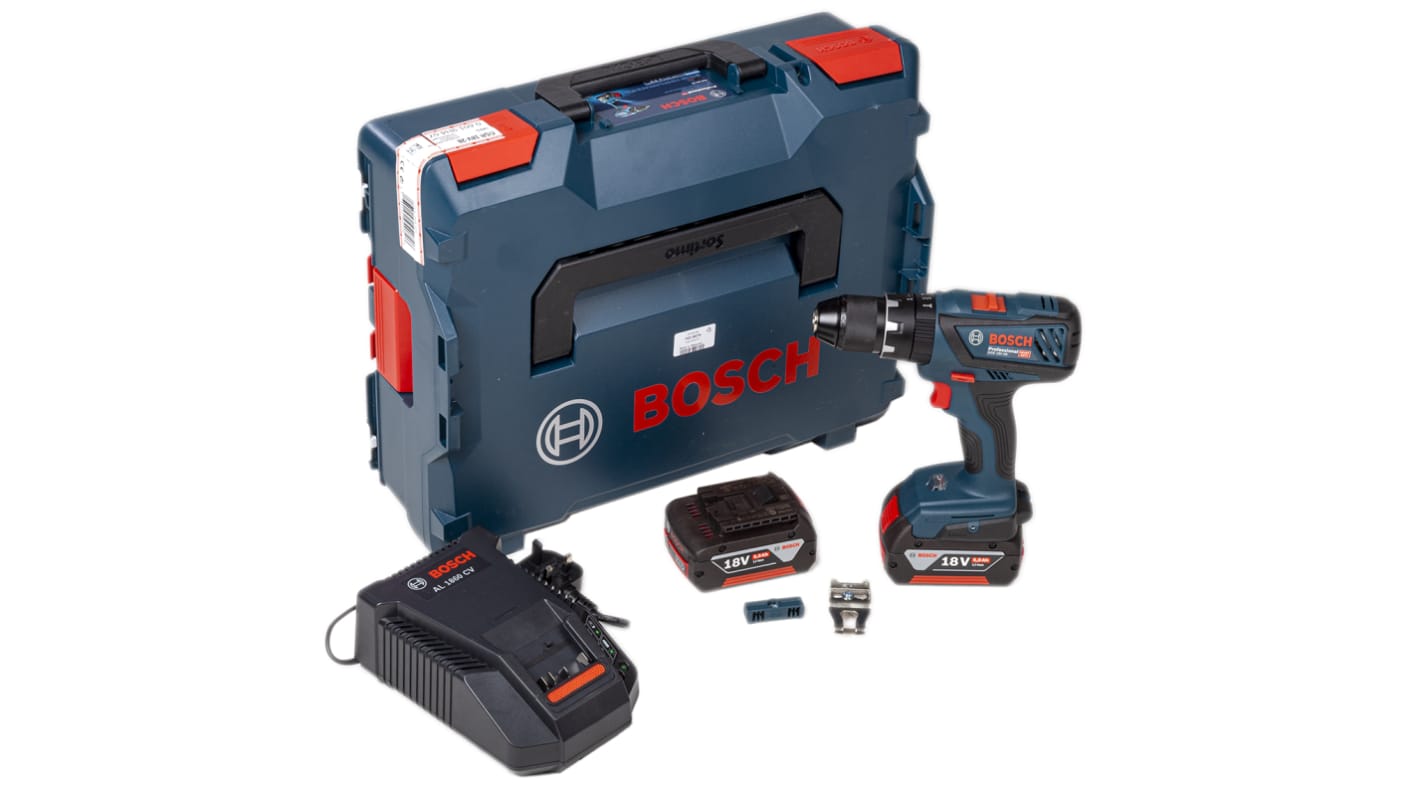 Bosch GSB Keyless 18V Cordless Drill Driver Li-Ion, Type G - British 3-Pin