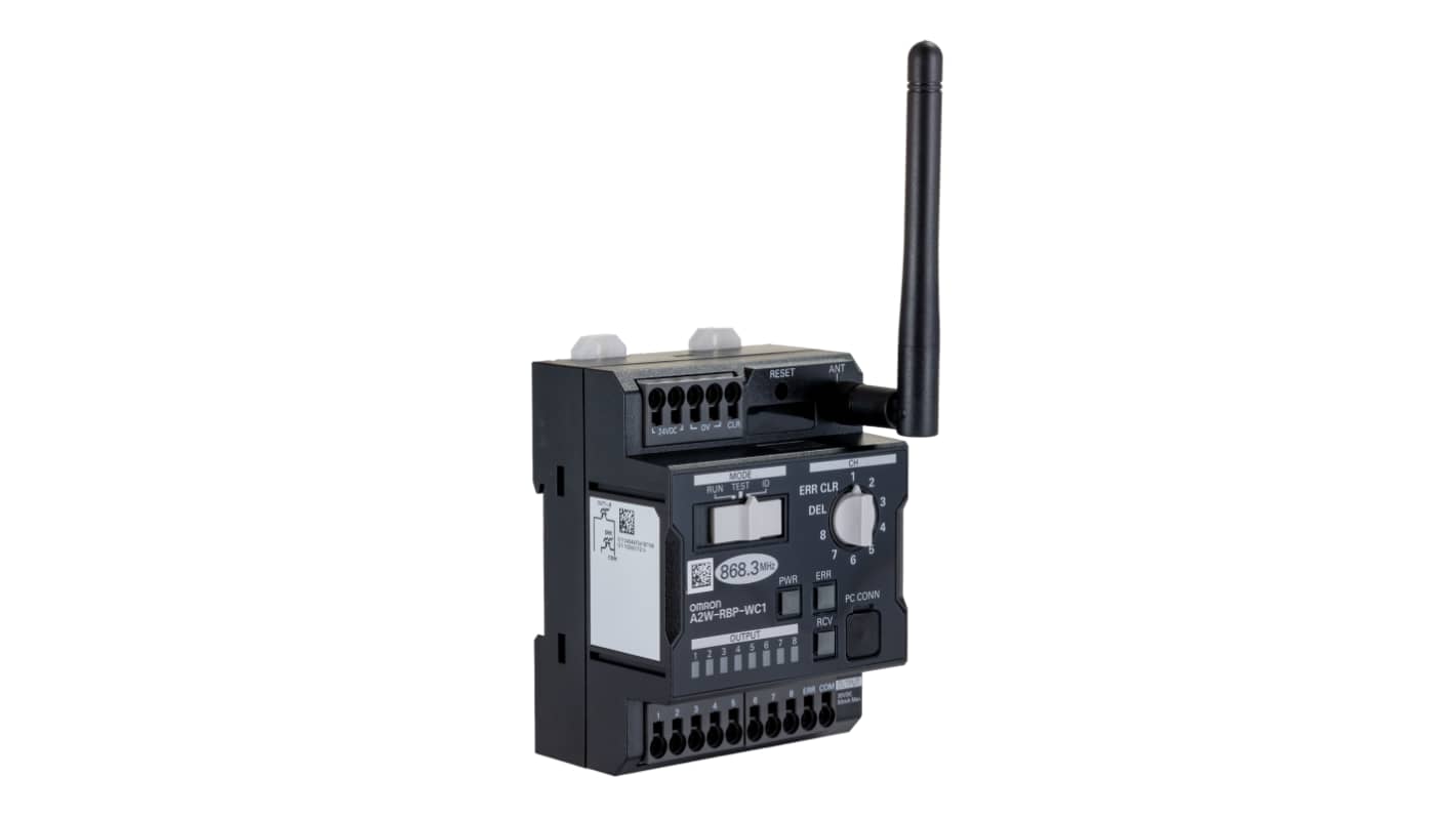 Omron A2W Series Push Button Receiver, Din Rail, Screw Mount