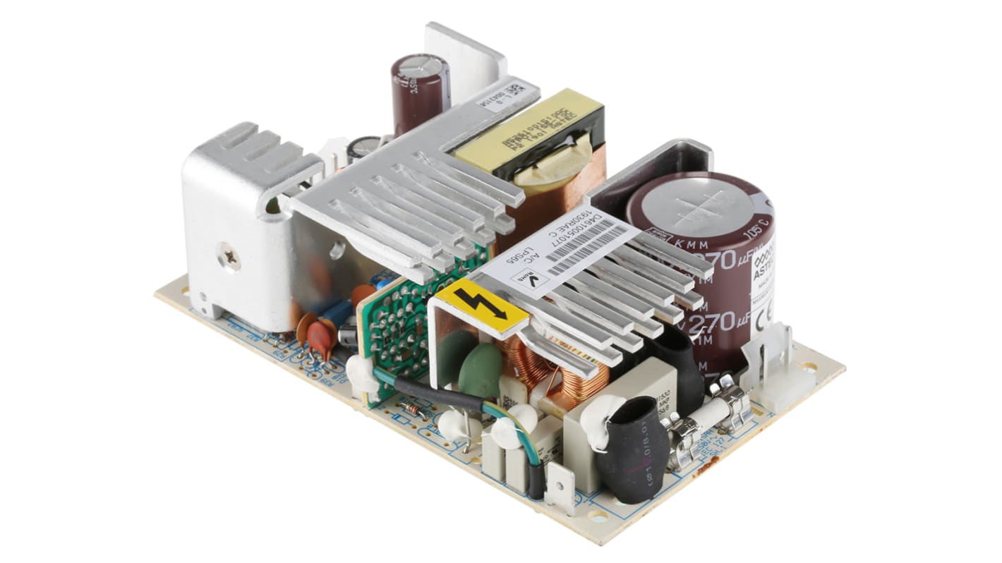 Artesyn Switching Power Supply, LPS65, 24V dc, 2.5A, 60W, 1 Output, 120 → 300 V dc, 85 → 264 V ac Input