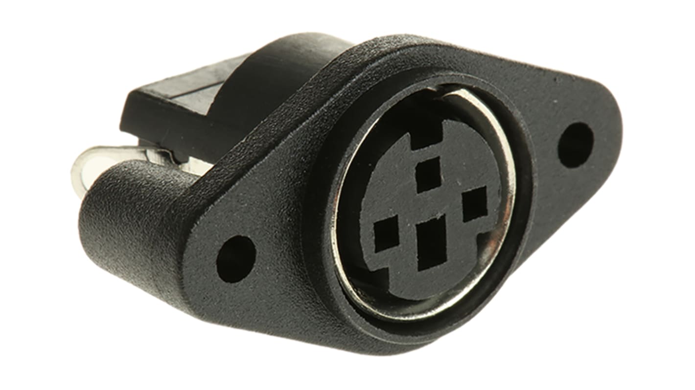 Miniature DIN-fatning, Lige 3-Polet Hun, 1A 100 V∼