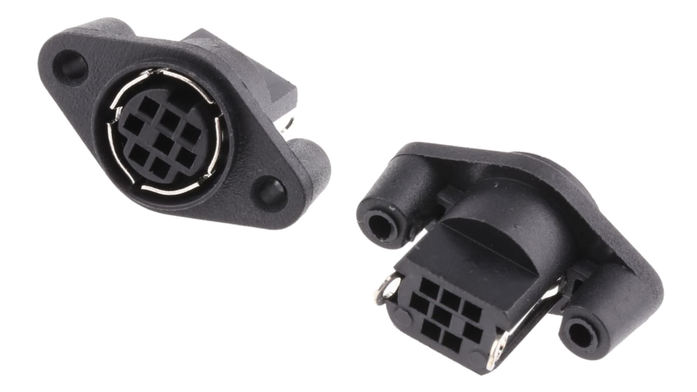 Miniature DIN-fatning, Lige 8-Polet Hun, 1A 100 V∼